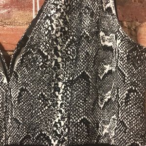 Black Romper with Snakeskin Top w/ Sparkles